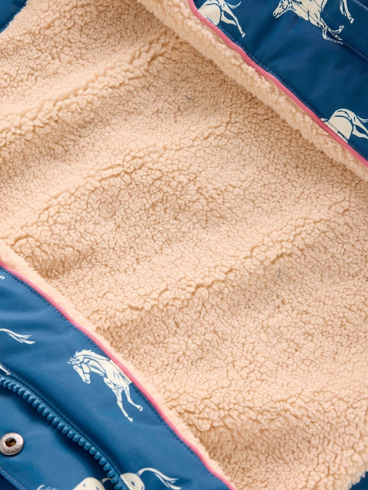 Boden Blue Sherpa Lined Anorak - Image 5 of 5