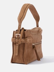 Mint Velvet Natural Annie Suede Cross-Body Bag - Image 3 of 3