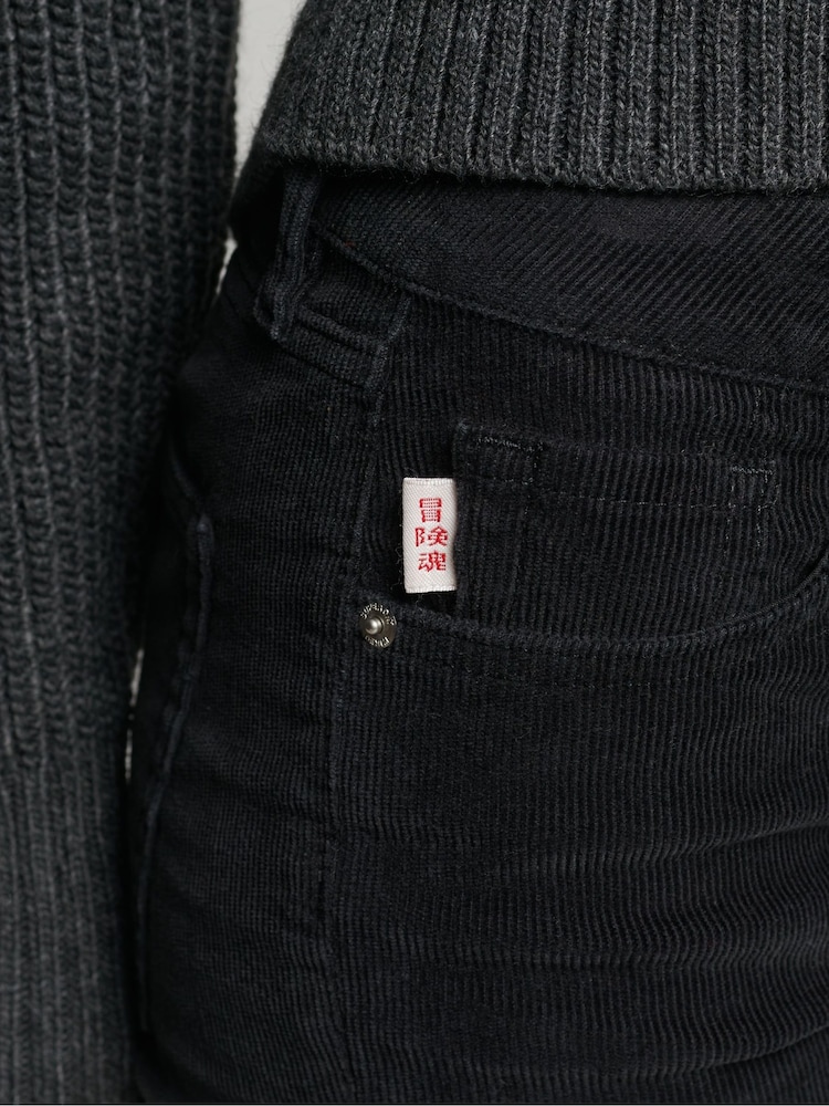 Superdry Black Mid Rise Bootcut Corduroys - Image 1 of 1