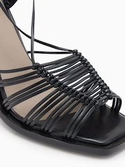 AllSaints Black Heeled Dina Sandals - Image 6 of 7