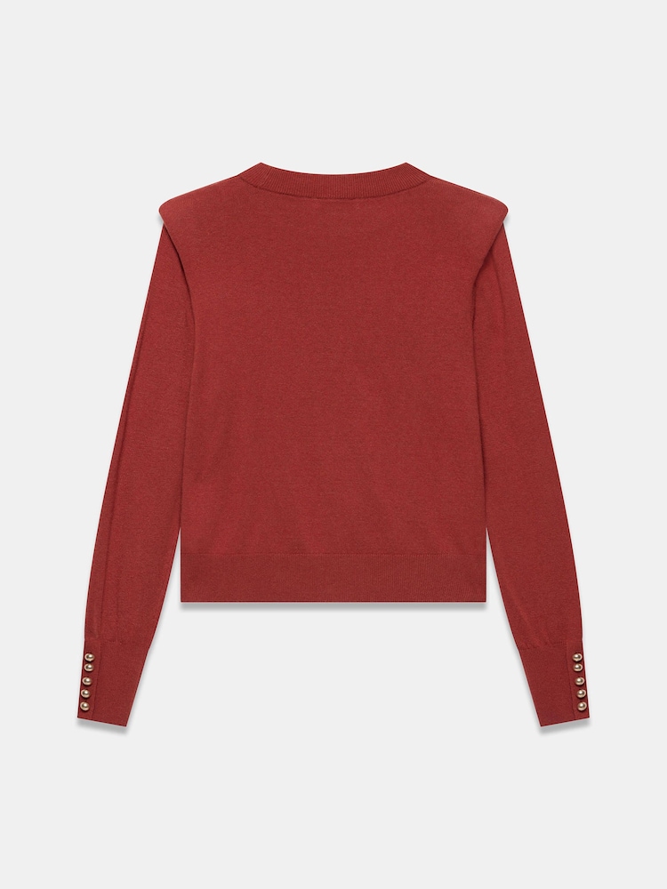 Mint Velvet Orange Shoulder Pad Knit Jumper - Image 8 of 8 Mint Velvet Orange Shoulder Pad Knit Jumper - Image 8 of 8
