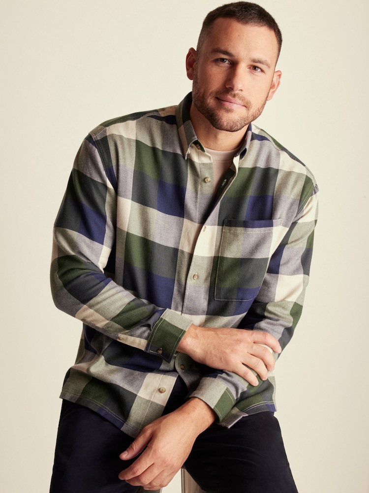Green Check Long Sleeve Shirt - Image 1 of 7 Green Check Long Sleeve Shirt - Image 1 of 7