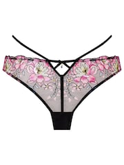 Ann Summers Black Brazillian Floral Dream Knickers - Image 5 of 5
