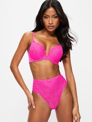 Ann Summers Pink High Waist Sexy Lace Knickers - Image 1 of 5