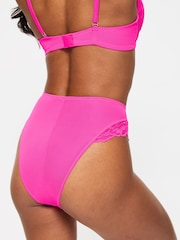 Ann Summers Pink High Waist Sexy Lace Knickers - Image 2 of 5