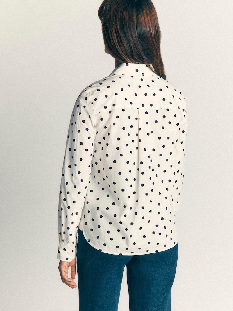 Boden Cream The New Sienna Cotton Shirt - Image 2 of 5 Boden Cream The New Sienna Cotton Shirt - Image 2 of 5