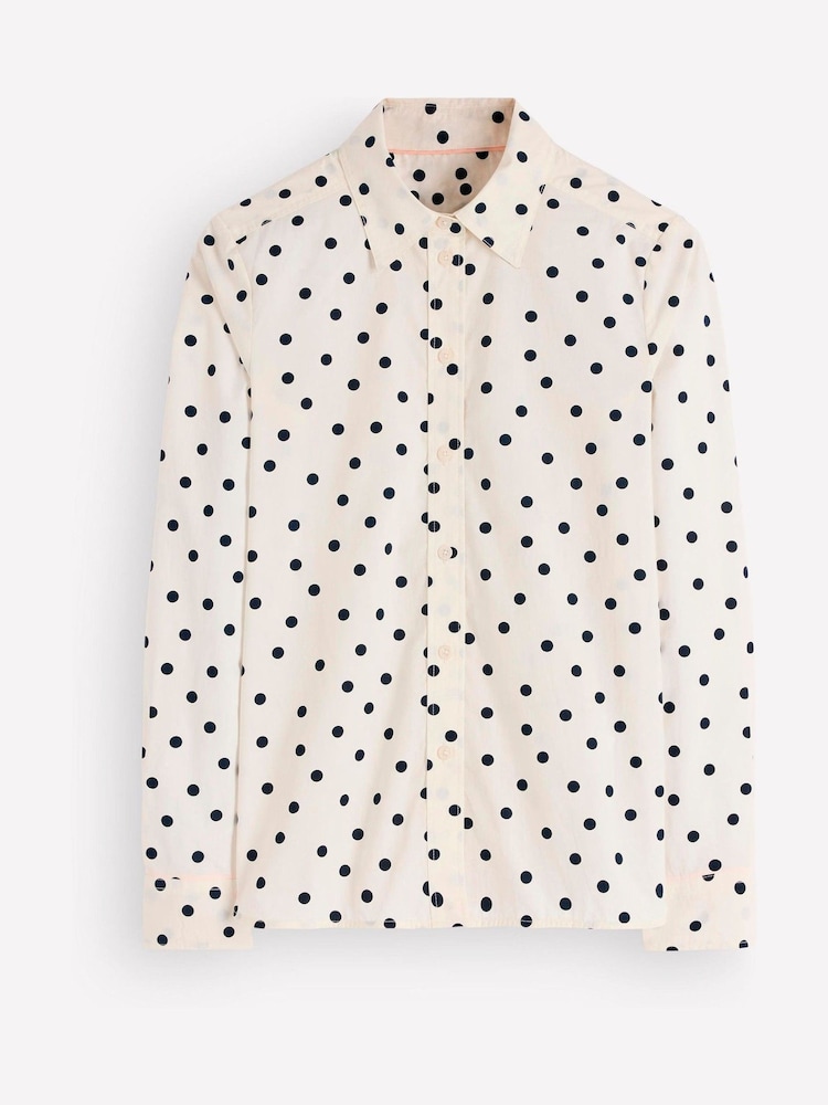 Boden Cream The New Sienna Cotton Shirt - Image 5 of 5 Boden Cream The New Sienna Cotton Shirt - Image 5 of 5