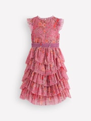 Boden Pink Tiered Tulle Dress - Image 1 of 3