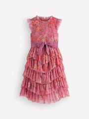 Boden Pink Tiered Tulle Dress - Image 2 of 3