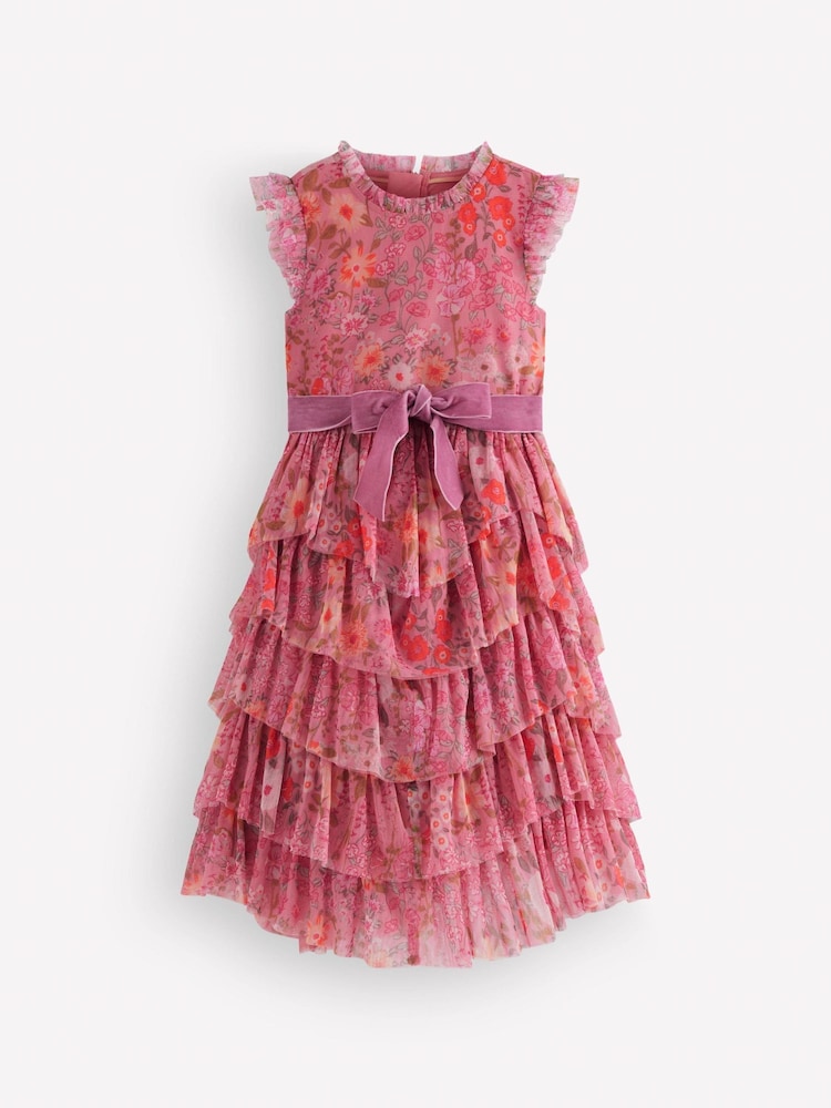 Boden Pink Tiered Tulle Dress - Image 2 of 3