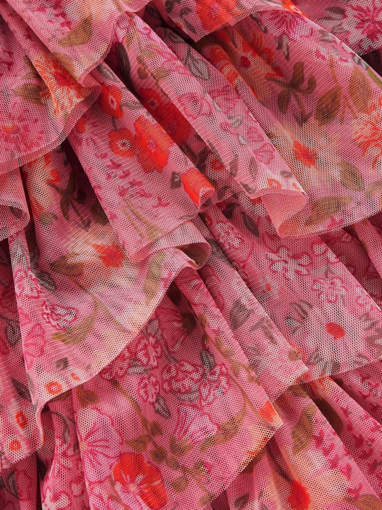 Boden Pink Tiered Tulle Dress - Image 3 of 3