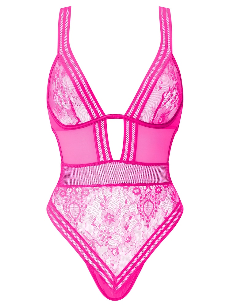Ann Summers Pink Eternal Lace & Mesh Body - Image 6 of 6 Ann Summers Pink Eternal Lace & Mesh Body - Image 6 of 6