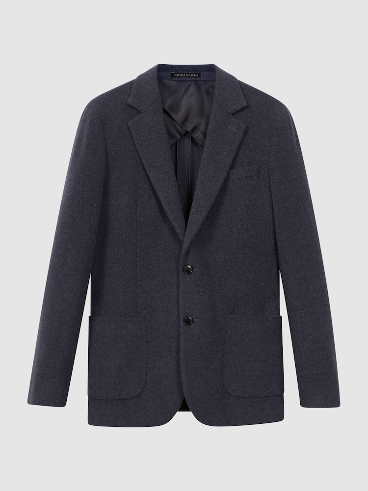 Reiss Freemans Modern Fit Wool Blend Single Breasted Blazer - Image 2 of 7 Reiss Freemans Modern Fit Wool Blend Single Breasted Blazer - Image 2 of 7