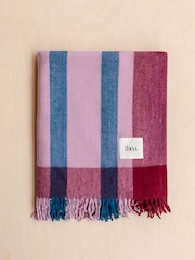 TBCo Berry Bold Check Wool Blanket - Image 3 of 4