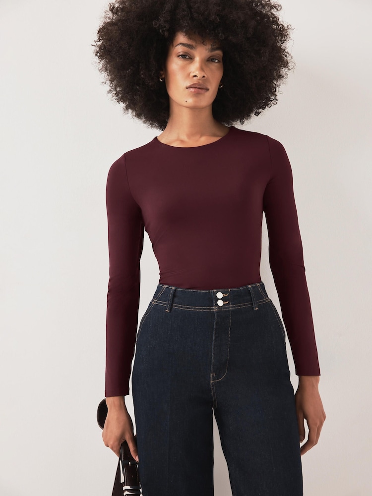 Mint Velvet Red Crew Neck Layering Top - Image 1 of 6