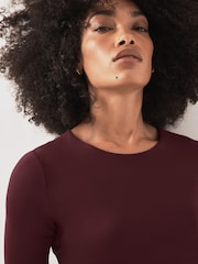 Mint Velvet Red Crew Neck Layering Top - Image 4 of 6