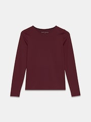 Mint Velvet Red Crew Neck Layering Top - Image 5 of 6