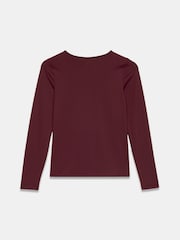 Mint Velvet Red Crew Neck Layering Top - Image 6 of 6