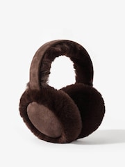 Mint Velvet Brown Faux Fur Earmuffs - Image 3 of 5