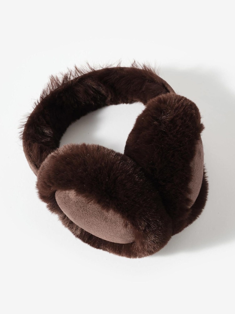 Mint Velvet Brown Faux Fur Earmuffs - Image 5 of 5 Mint Velvet Brown Faux Fur Earmuffs - Image 5 of 5