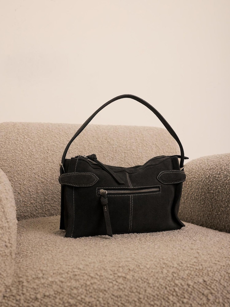 Mint Velvet Annie Semsket Crossbody-veske - Bilde 1 av 6