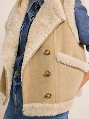 Gilet en fausse fourrure de velours Mint Velvet - Image 3 de 8