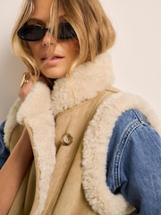 Gilet en fausse fourrure de velours Mint Velvet - Image 5 de 8