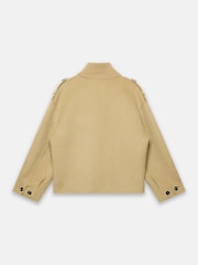 Mint Velvet Green Wool Blend Hand Finished Funnel Neck Jacket - Image 8 of 8