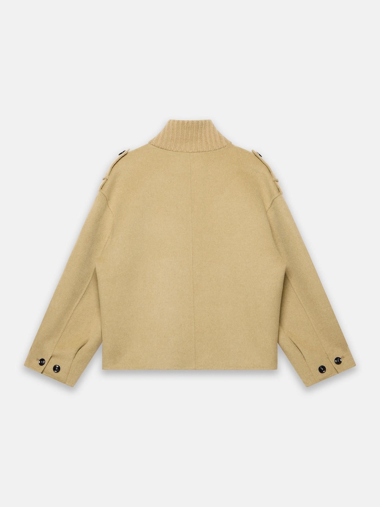 Mint Velvet Green Wool Blend Hand Finished Funnel Neck Jacket - Image 8 of 8 Mint Velvet Green Wool Blend Hand Finished Funnel Neck Jacket - Image 8 of 8