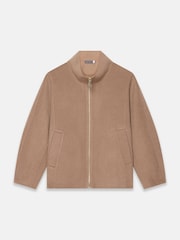 Mint Velvet Brown Wool Blend Hand Finished Bomber Jacket - Image 6 of 7
