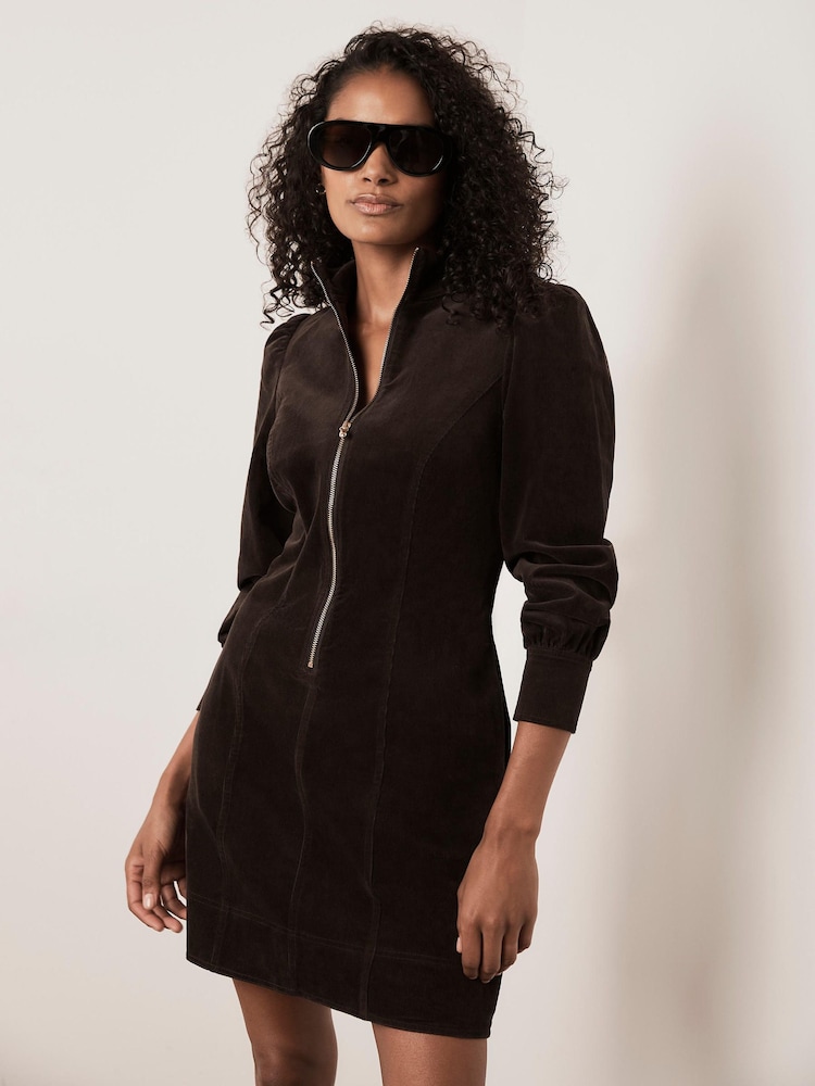 Mint Velvet Corduroy Zip Mini Dress - Εικόνα 2 από 7