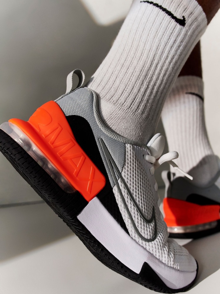 Nike Grey/Orange Air Max Alpha 6 Trainers - Image 3 of 11