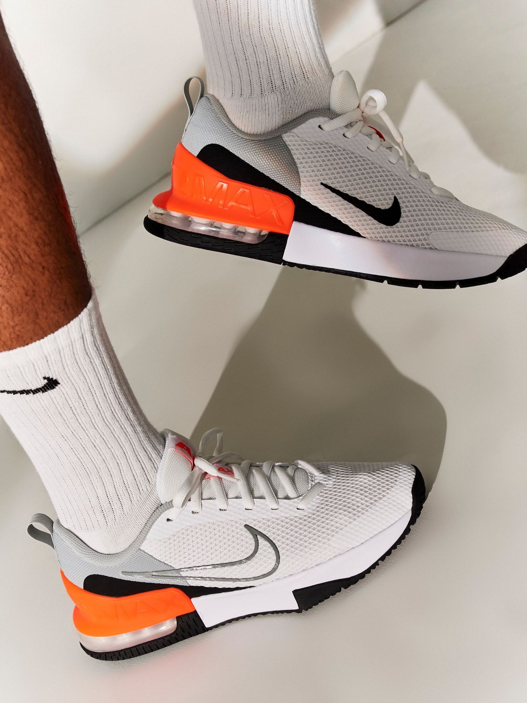 Grey Orange Nike Air Max Alpha 6 Gym Trainers