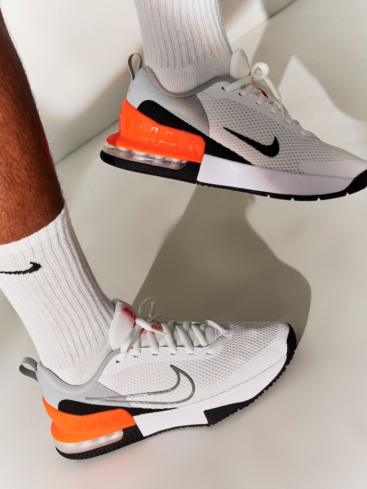 Nike Grey/Orange Air Max Alpha 6 Trainers - Image 4 of 11