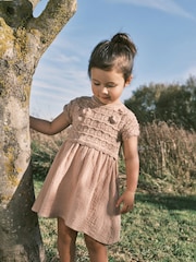 Neutral Crochet Flower Dress (3mths-7yrs) - Image 1 of 13
