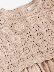 Neutral Crochet Flower Dress (3mths-7yrs) - Image 12 of 13
