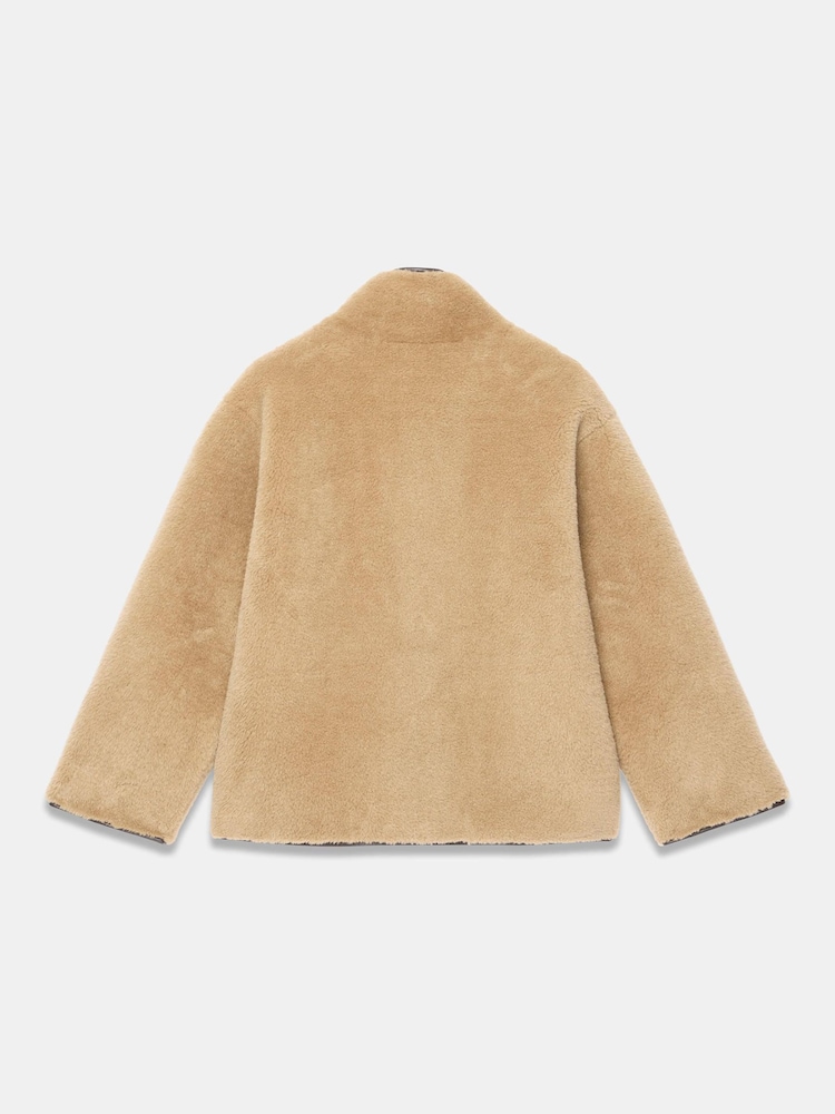 Mint Velvet Brown Faux Fur Toggle Jacket - Image 8 of 8 Mint Velvet Brown Faux Fur Toggle Jacket - Image 8 of 8