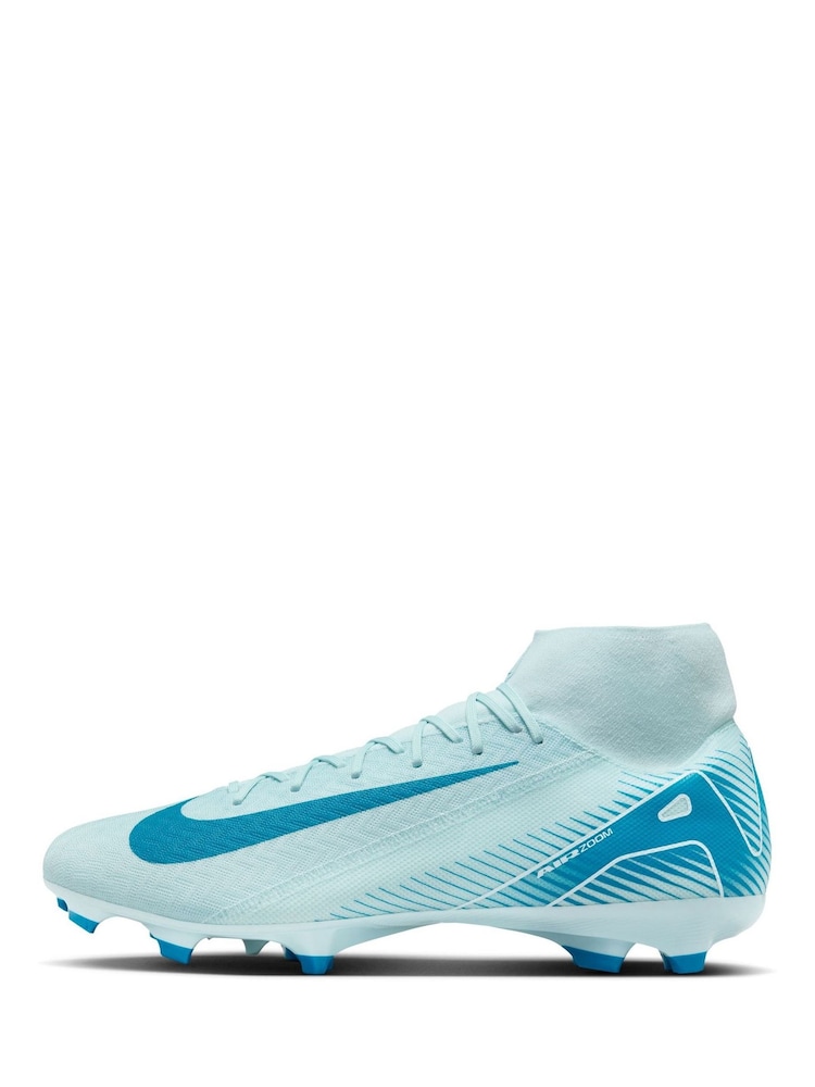 Парящий/белый - Футбольные бутсы Nike Adults Zoom Superfly Academy Ground - Image 2 of 10