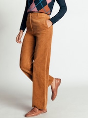 Boden Brown Fitzrovia Cord Column Trousers - Image 3 of 7