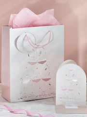 Silver Prosecco Gift Bag and Card Set - Image 1 of 3