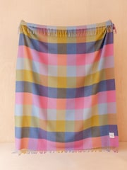 TBCo Pink Geo Lambswool Blanket - Image 1 of 3
