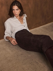 Mint Velvet Brown Stripe Shirt - Image 2 of 8