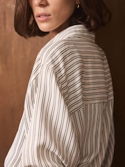 Mint Velvet Brown Stripe Shirt - Image 4 of 8