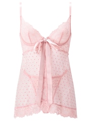 Ann Summers Pink Bon Babydoll And Thong Mesh Set - Image 7 of 7