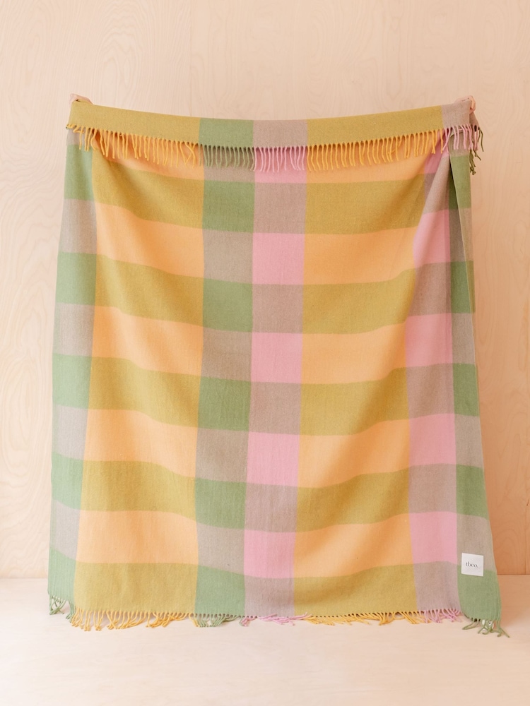 TBCo Green Bold Check Wool Blanket - Image 1 of 3 TBCo Green Bold Check Wool Blanket - Image 1 of 3