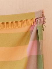 TBCo Green Bold Check Wool Blanket - Image 3 of 3