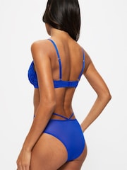 Ann Summers Blue Compelling Floral Lace Brazilian Knickers - Image 2 of 5