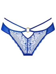 Ann Summers Blue Compelling Floral Lace Brazilian Knickers - Image 5 of 5