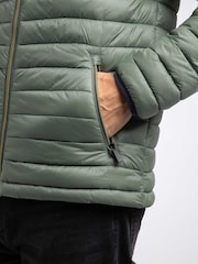 Weird Fish Green Flete Lightweight Showerproof Padded Hooded Jacket - Image 5 of 7