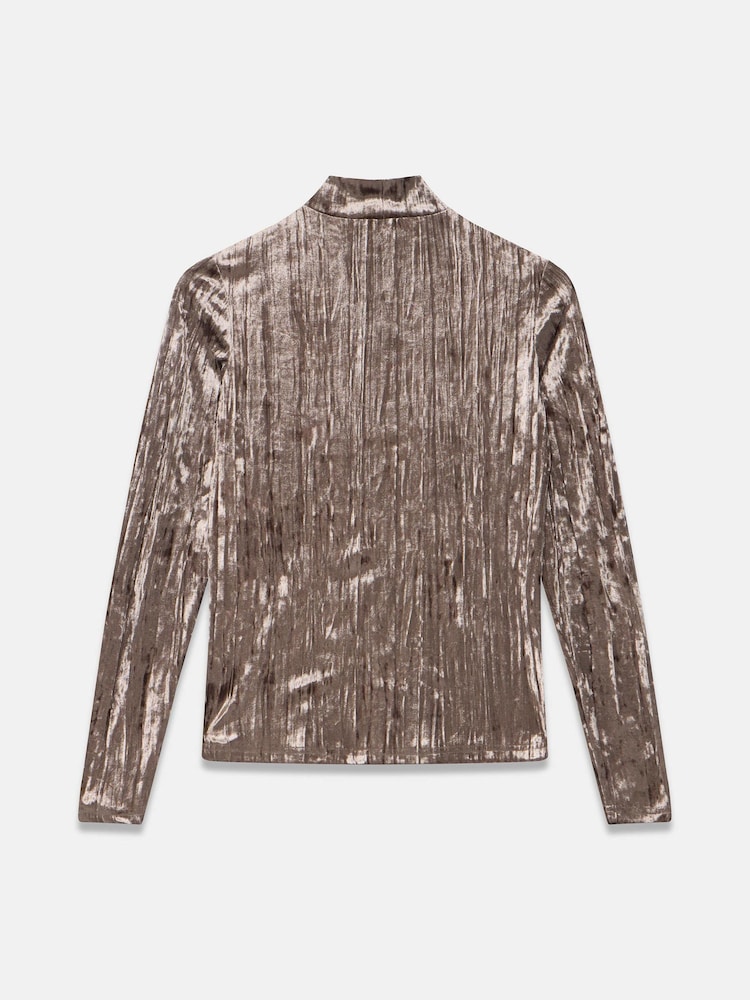 Mint Velvet Brown Velvet High Neck Top - Image 8 of 8 Mint Velvet Brown Velvet High Neck Top - Image 8 of 8